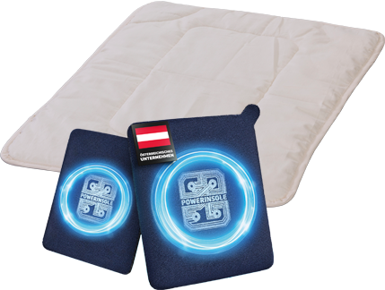 Die Powerinsole Elemente sind direkt in die Auflage vernäht. 